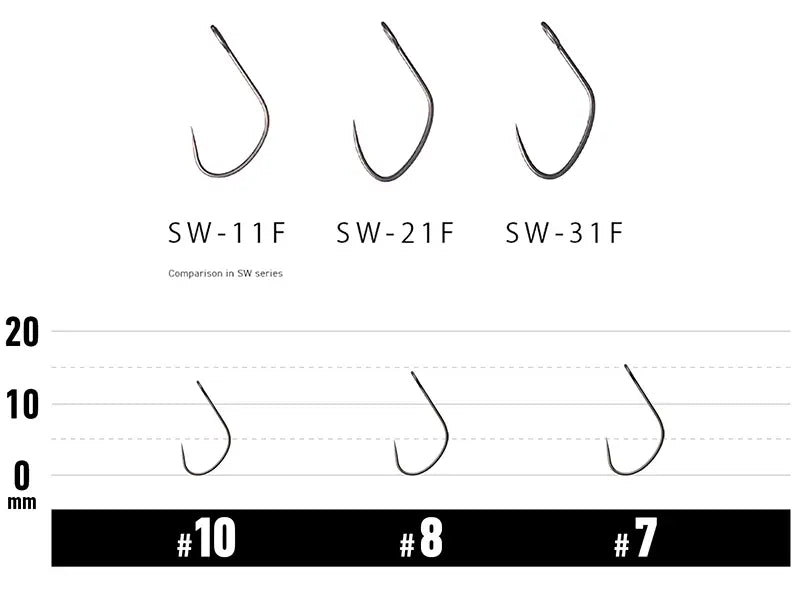 Carlige Vanfook SW-11F Wide Gape Super Fine Wire Hooks #8