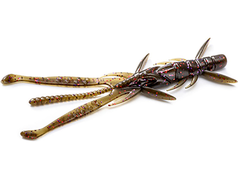 FishUp Shrimp 7.6cm #050 Green Pumpkin Brown Red and Purple