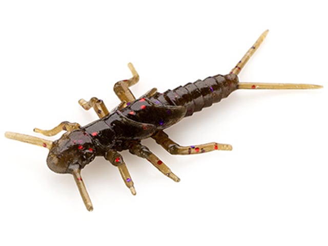FishUp Stonefly 2.1cm #050 Green Pumpkin Brown Red & Purple