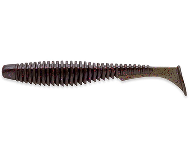 FishUp U-Shad 7.6cm #050 Green Pumpkin Brown Red Purple