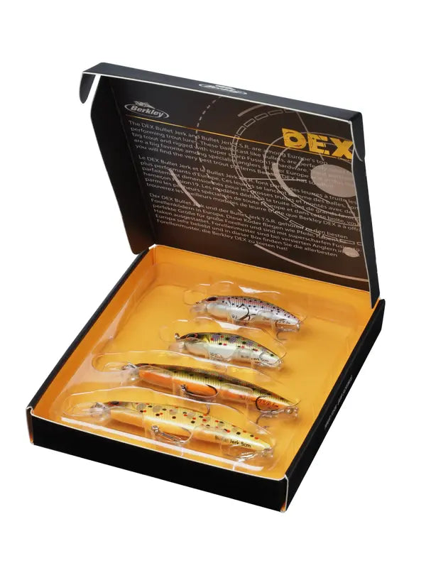 Vobler Berkley Dex Bullet Jerk Trout Colors Box