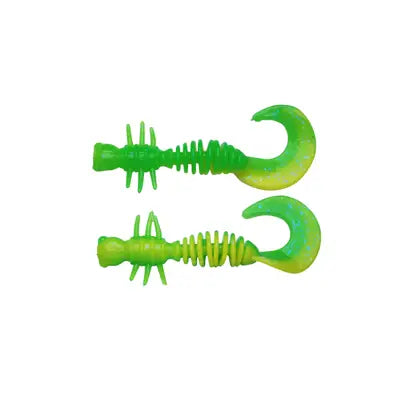 Naluci Soft Berkley Pwrbt Pwr Curly 55mm Sprng Grn/Snsne Ylw