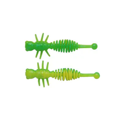 Naluci Soft Berkley Pwrbt Pwr Larvae 55mm Sprng Grn/Snsn Ylw