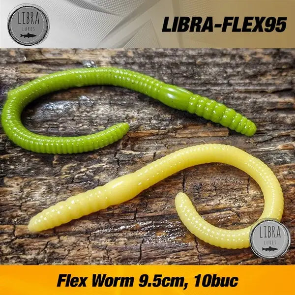 Naluca Soft Naluca Pastrav Flex Worm 95mm *(10) Libra Lures : Culoare - 001