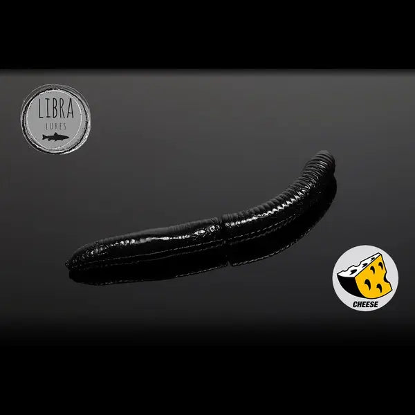 Naluca Soft Naluca Pastrav Fatty D' Worm 7,5cm Libra Lures : Culoare - 040 Black