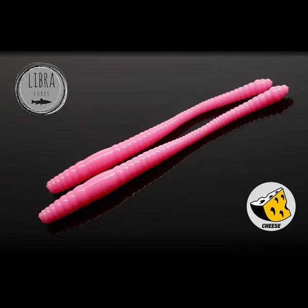 Naluca Soft Naluca Pastrav Dying Worm 8cm Libra Lures : Culoare - 017 Bubble Gum