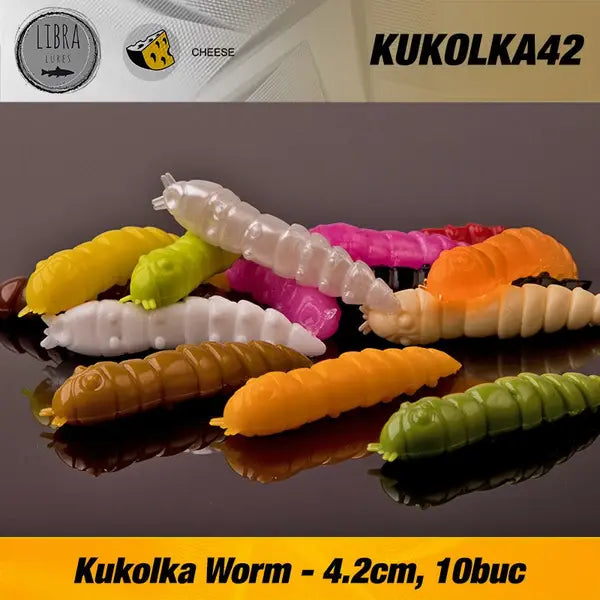Naluca Soft Naluca Pastrav Kukolka Worm 4.2cm Libra Lures : Culoare - 006