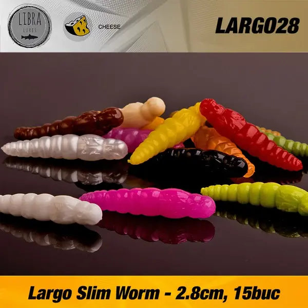 Naluca Soft Naluca Pastrav Largo Slim Worm 2.8cm Libra Lures : Culoare - 004