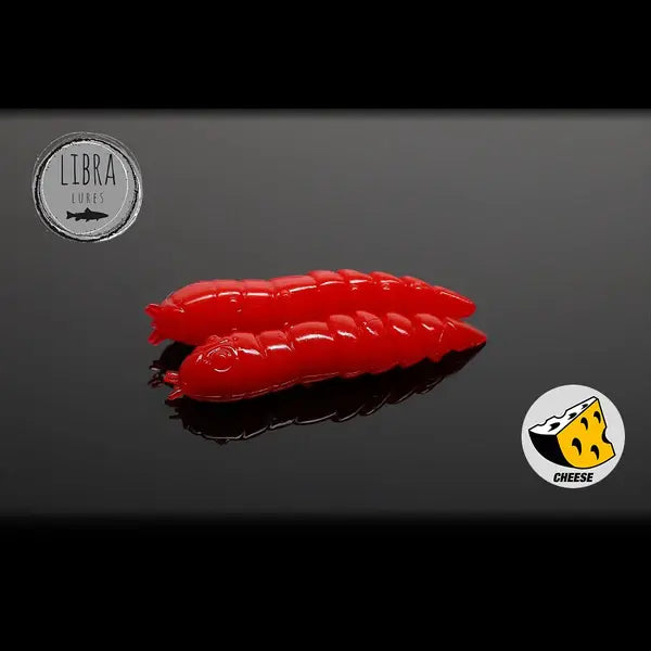 Naluca Soft Naluca Pastrav Kukolka Worm 2.7cm Libra Lures : Culoare - 021 Red