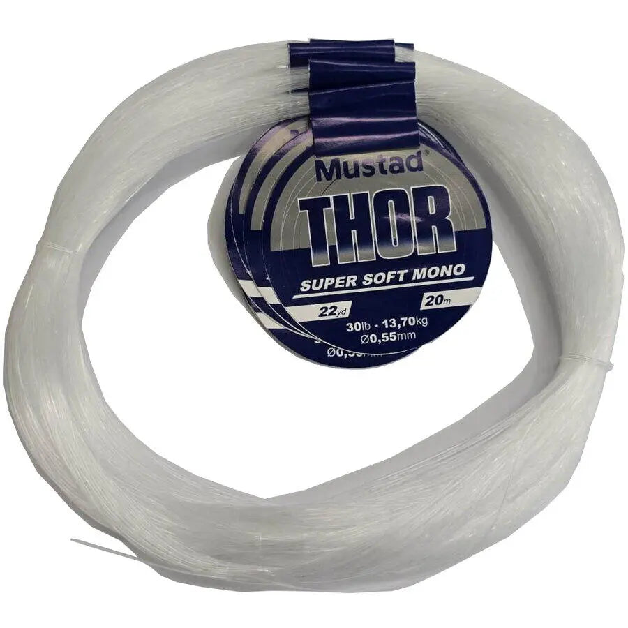 Fir Monofilamnet Mustad Fir Thor Super Soft Mono Clear 045mm/9,0kg/20m