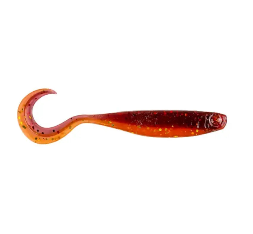 Mustad Shad Mezashi Curly Tail Minnow 9cm Red Gold 6buc/Pl