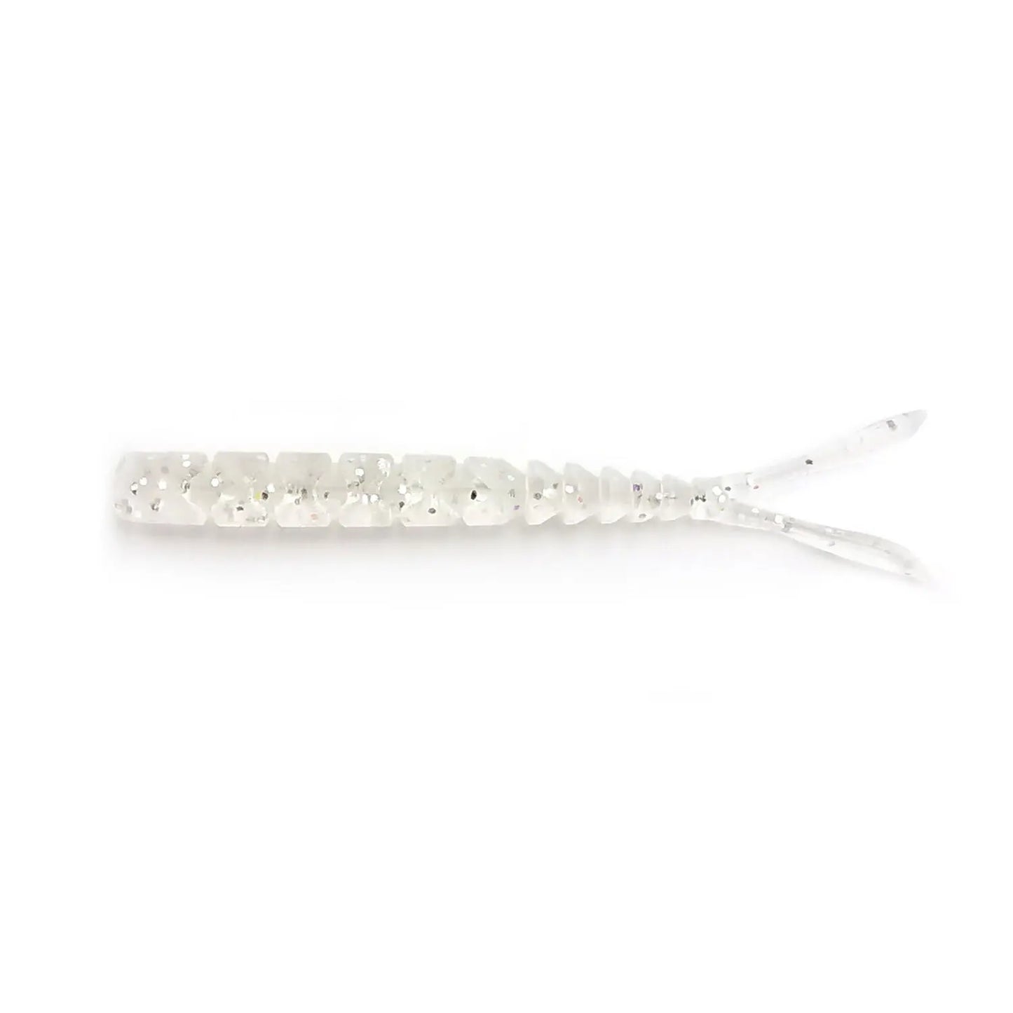 Mustad Naluca Aji Split Tail 5cm Clear Rainbow Glitter 12buc/Pl
