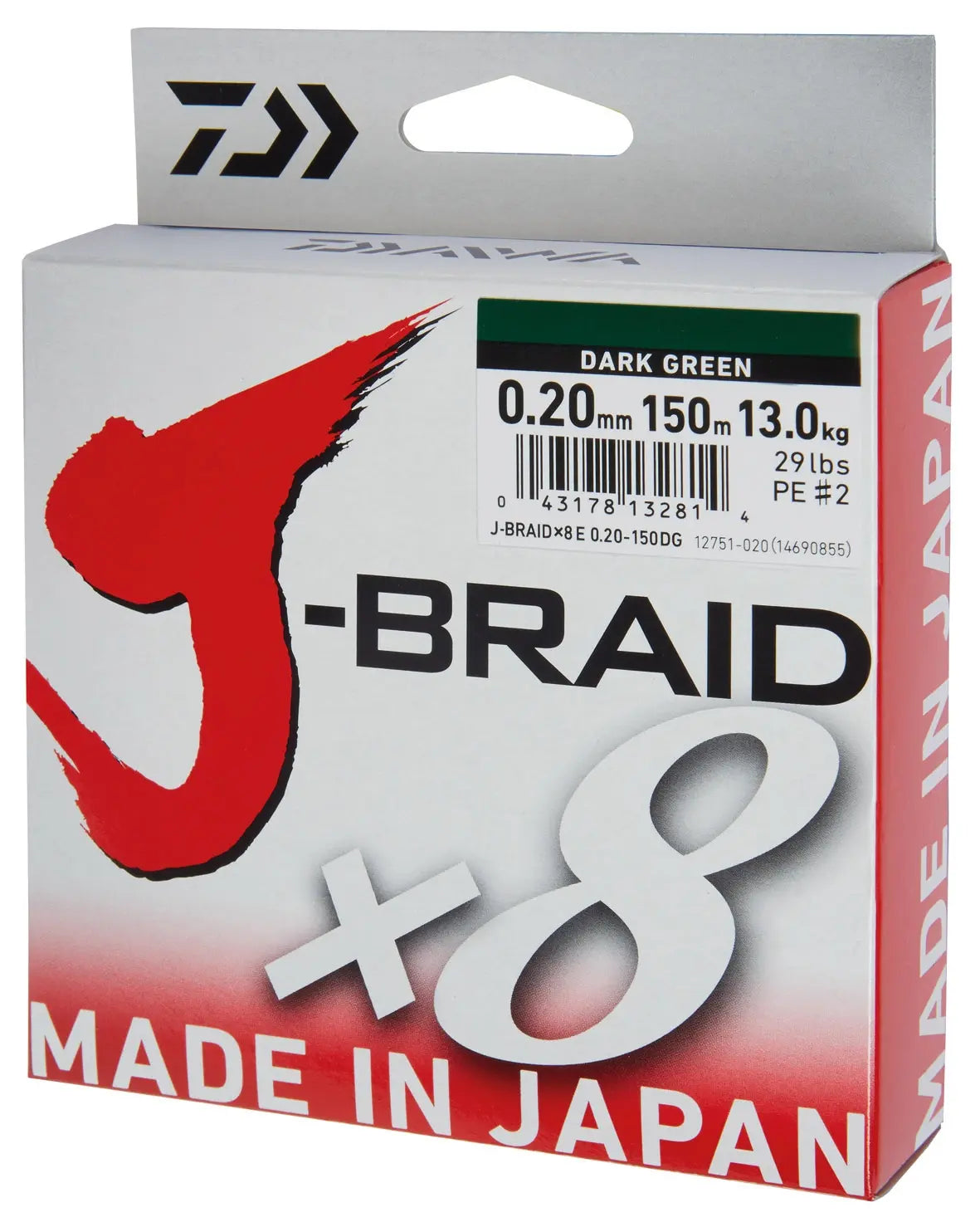 Fir Textil Daiwa Xx Fir Daiwa J-Braid X8 Verde 035mm/36kg/300m