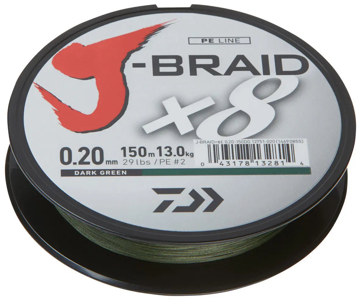 Fir Textil Daiwa Xx Fir Daiwa J-Braid X8 Verde 020mm/13kg/300m