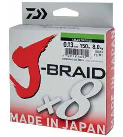 Fir Textil Daiwa Xx Fir Daiwa J-Braid X8 Chartreuse 016mm/9,0kg/300m