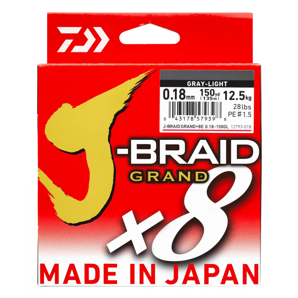 Fir Textil Daiwa Xx Fir Daiwa J-Braid Grand X8 Grey 028mm/26,5kg/135m