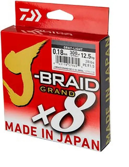 Fir Textil Daiwa Xx Fir Daiwa J-Braid Grand X8 Grey 018mm/12,5kg/135m