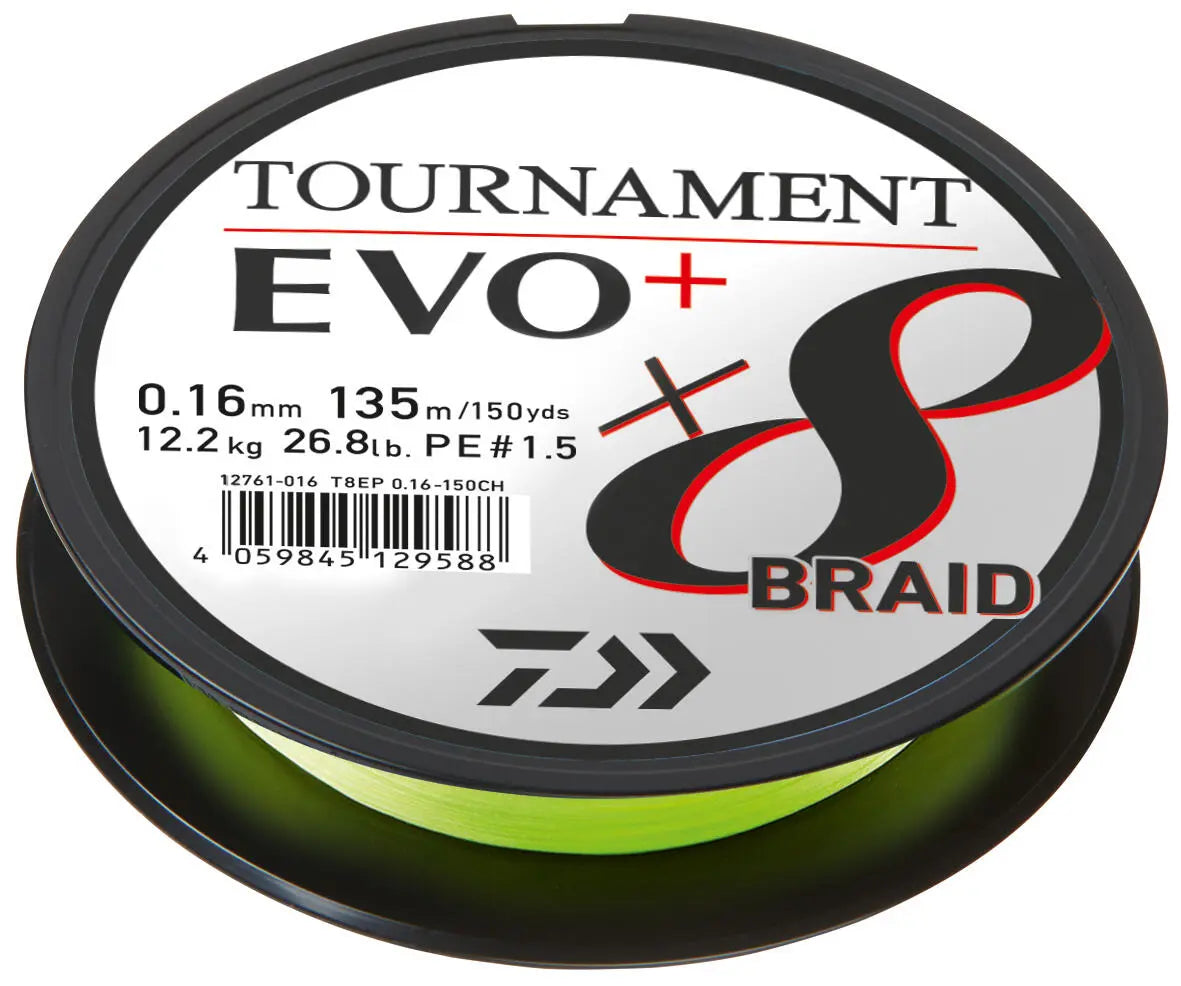 Fir Textil Daiwa Tournament 8xbraid Evo+ Chartr. 016mm/12,2kg/135m