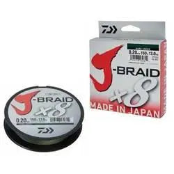 Fir Textil Daiwa J-Braid X8 Verde 020mm/13kg/150m