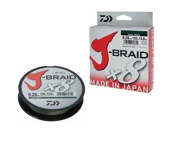 Fir Textil Daiwa J-Braid X8 Verde 0.16mm/9kg/150m