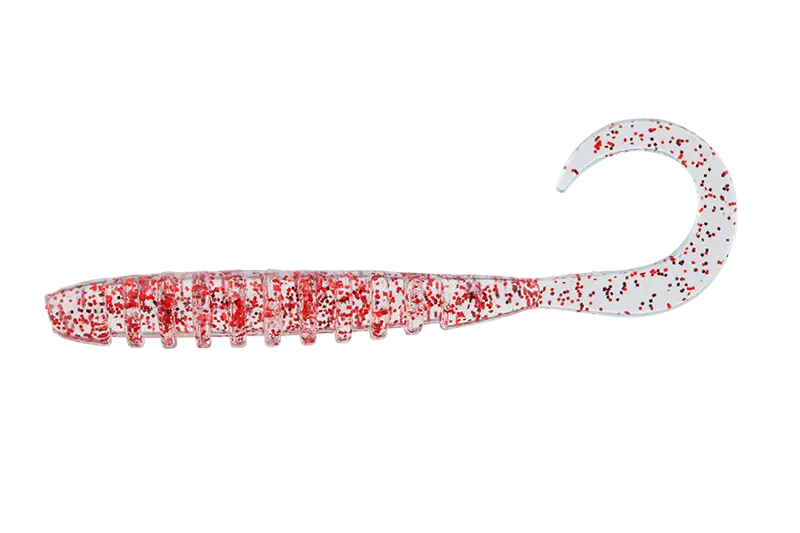 Jackall Vierme Tide Curly 2inch Clear Red Flake 8buc/Pl