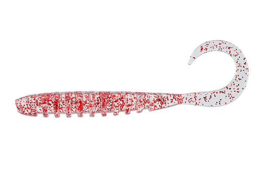 Jackall Vierme Tide Curly 2inch Clear Red Flake 8buc/Pl
