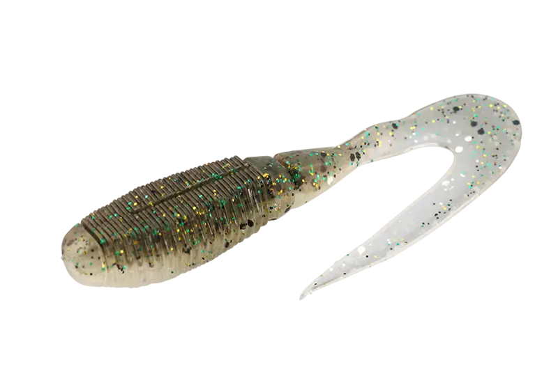 Jackall Shad Rhythm Grub 2,4inch Dark Thunder Clear Silver 4buc/Pl