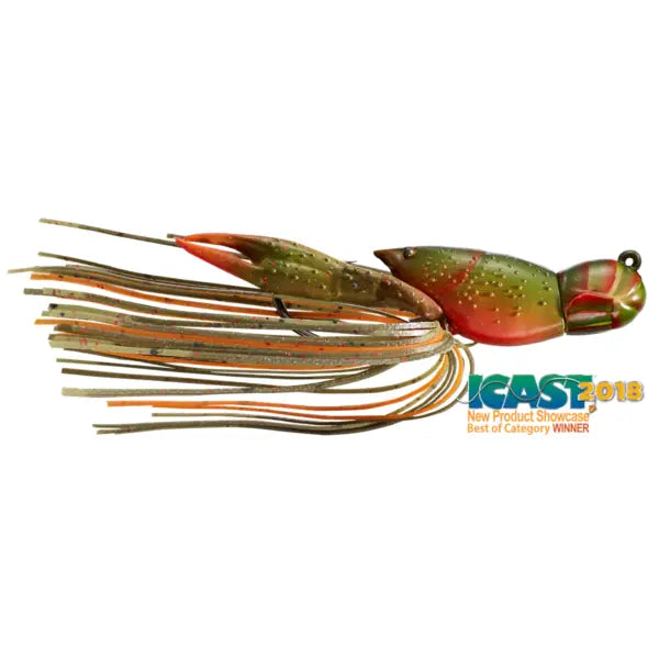 Live Target Hollow Crawfish Jig 4cm/11g 145 Olive/Orange