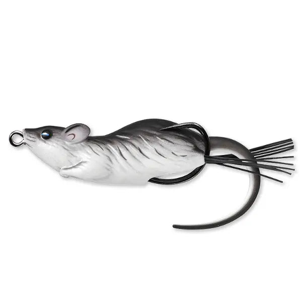 Live Target Hollow Body Mouse Walking Bait 7cm/14g Black/White