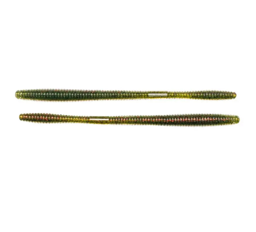 Live Target Straight Worm 11,4cm/11,4g Green/Red 10buc/Pl