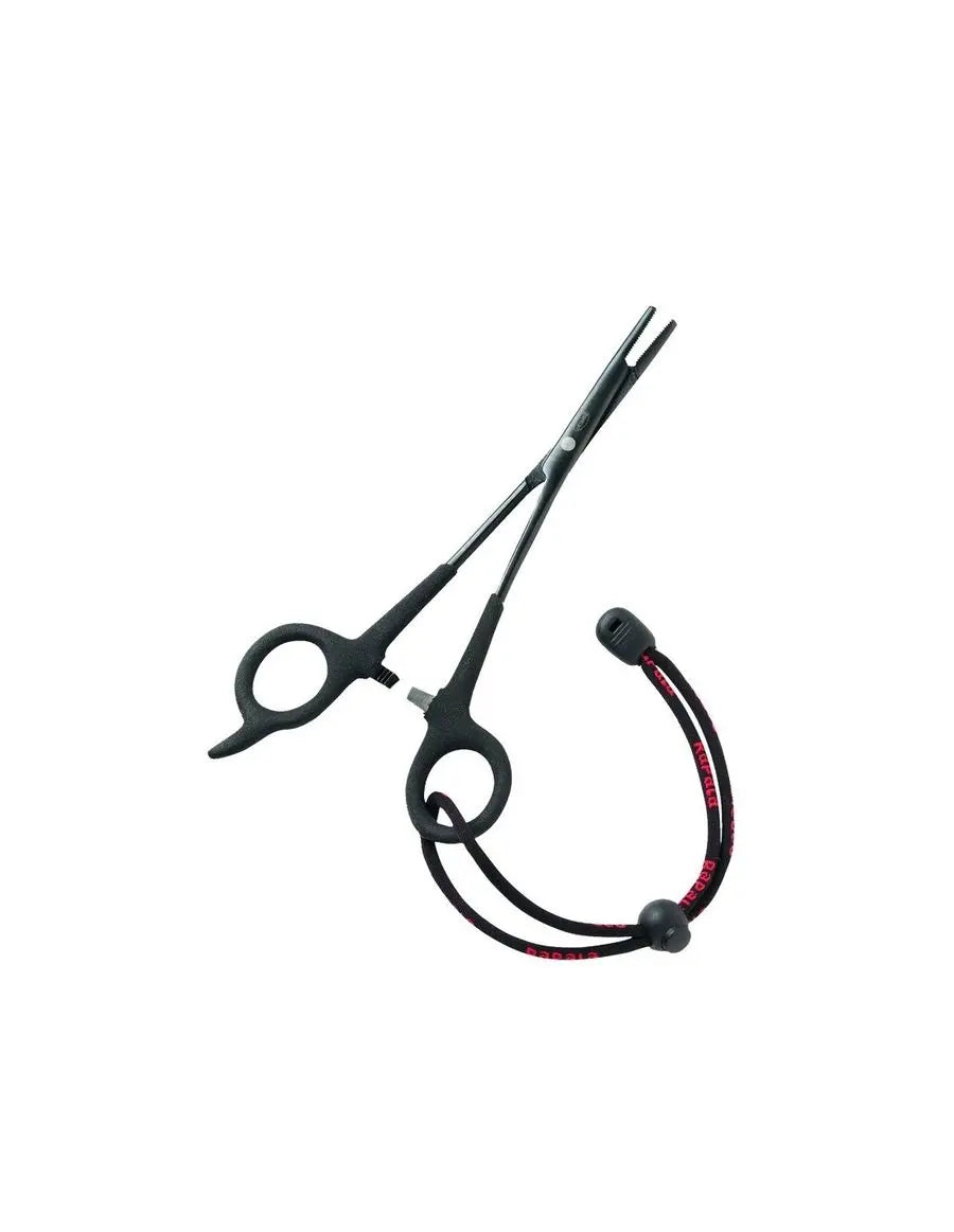 Rapala 7-1/2 stainless steel forceps with 22" round lanyard"