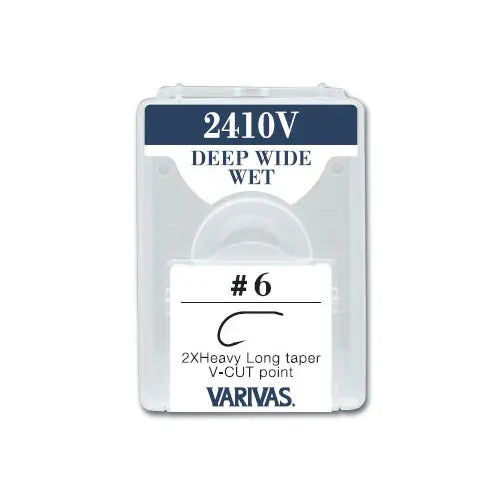Varivas Carlige Fly 2410v 2x Fine Deep Wide Wet Nr 4 Micro Barb
