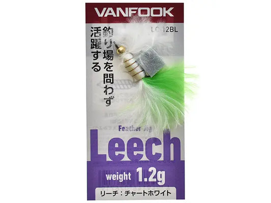 Vanfook Leech LC-12BL 1.2g Chart and White 1.2g Chart and White