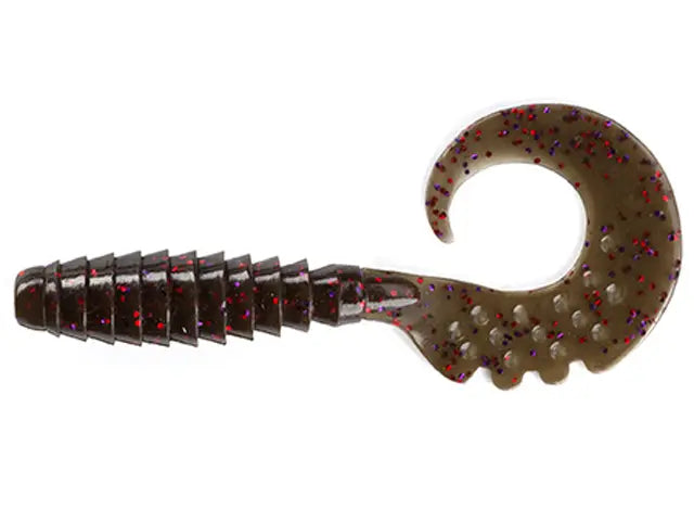 FishUp Fancy Grub 2.5cm #050 Green Pumpkin Brown Red & Purple 2.5cm #050 Green Pumpkin Brown Red & Purple
