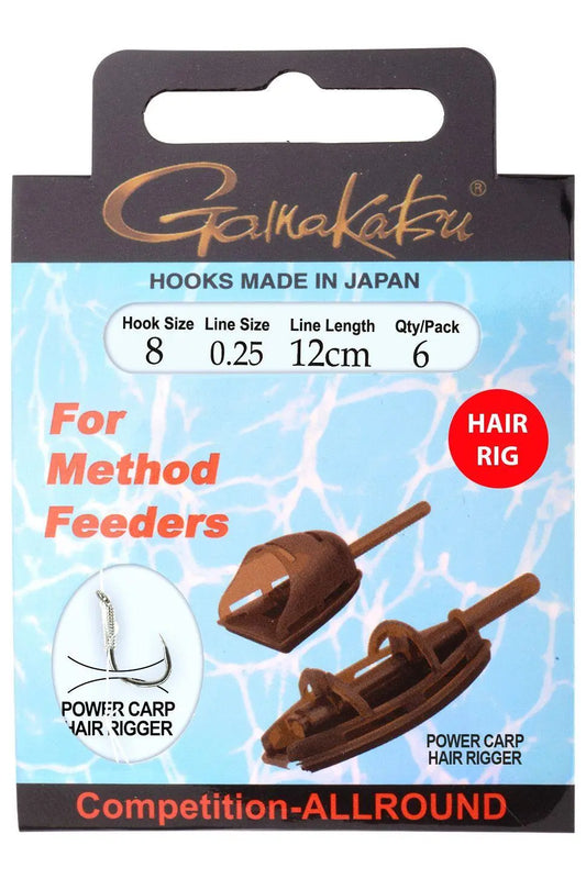 Gamakatsu Mont. Method Hair Pchr Nr.12/0.22mm/12cm 6buc/Pl