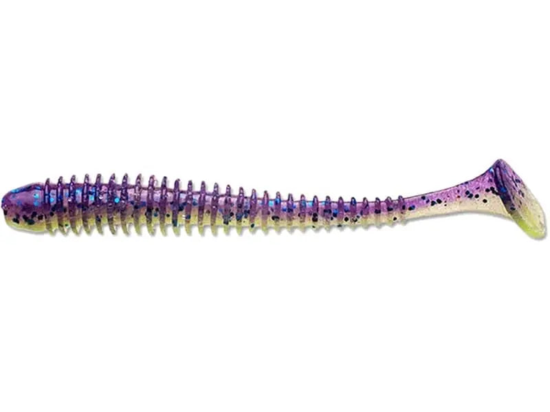 Naluca Soft Shad Keitech Swing Impact Slim Violet Lime Belly Pal#06 10cm