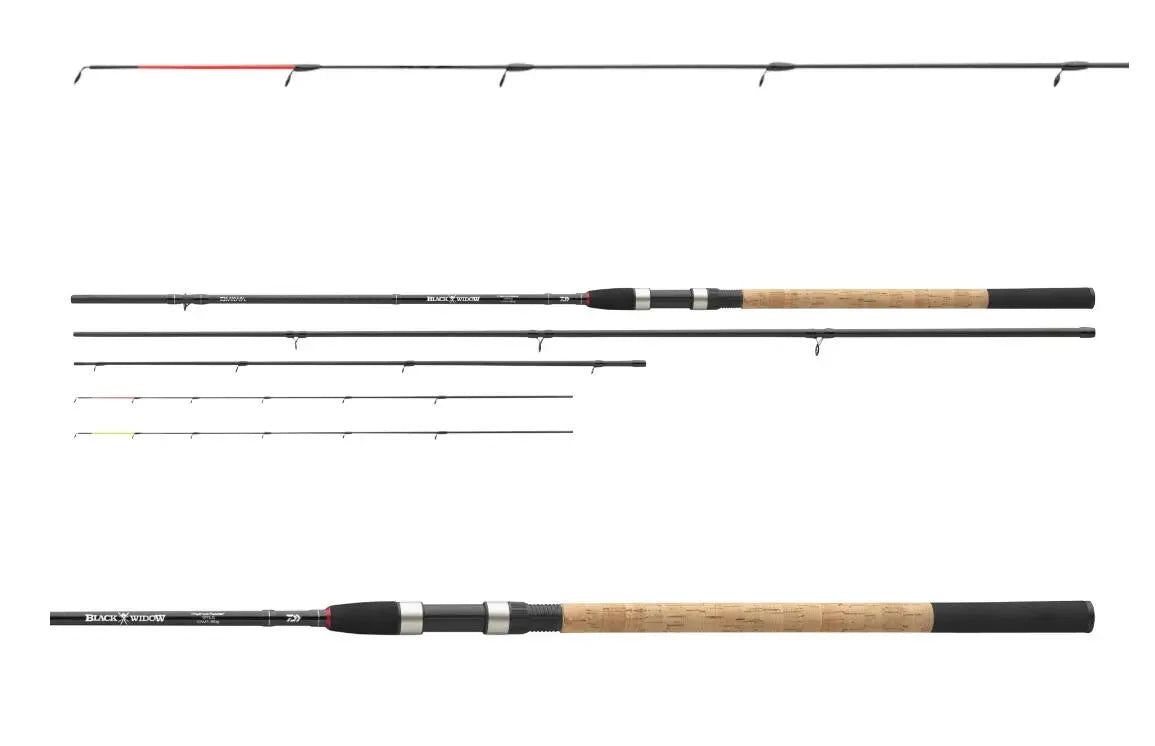 Lanseta Daiwa 3+2buc Black Widow Feeder 3,60m/120g