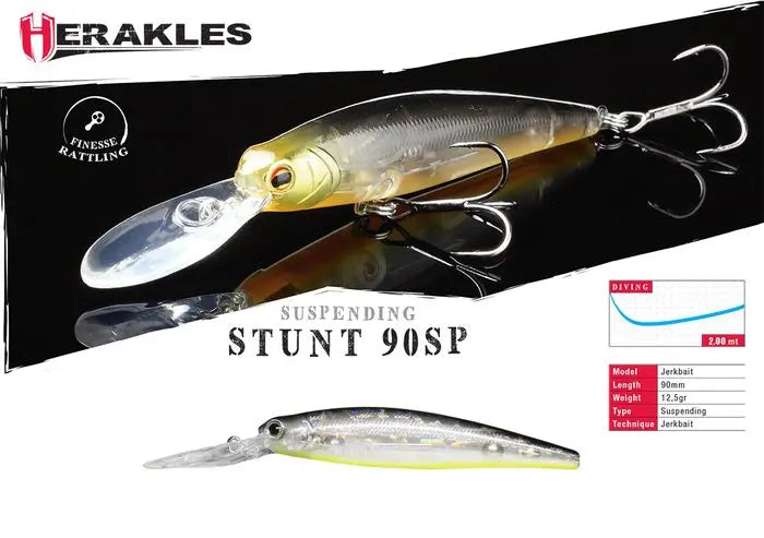 Vobler Herakles Stunt 90sp 9.0cm 12.5cm Ghost Reaction Shad
