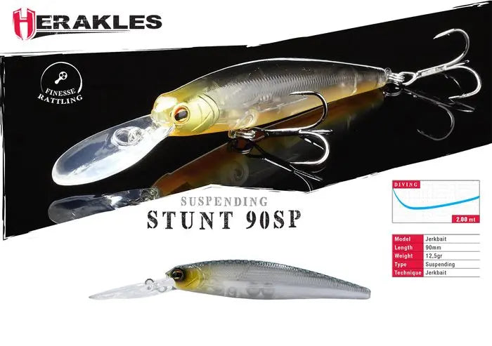 Vobler Herakles Stunt 90sp 9.0cm 12.5cm Ghost Bait