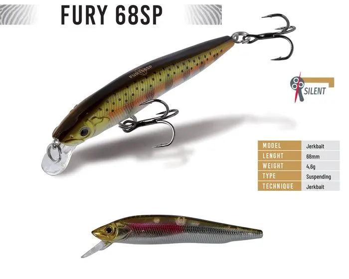 Vobler Herakles Fury 68sp 6.8cm 4.8gr Wakasagi Laminated