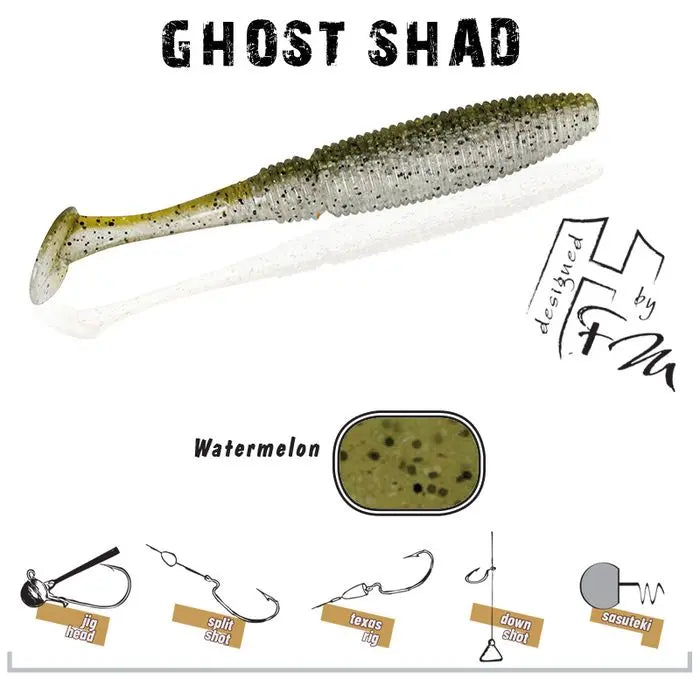 Herakles Ghost Shad 8.5cm Watermelon