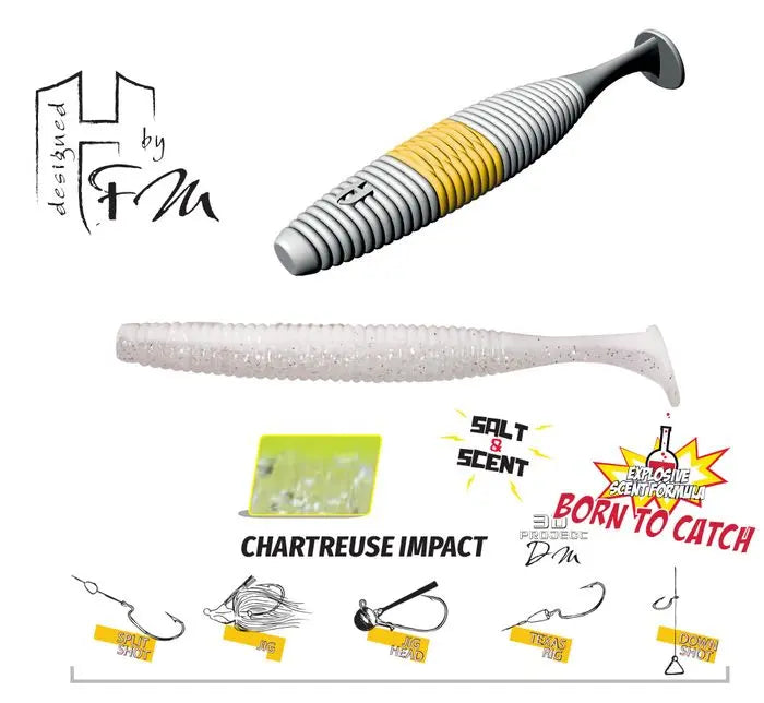 Shad Herakles Fat Shad-ow105 4.2 10.5cm Chartreuse Impact