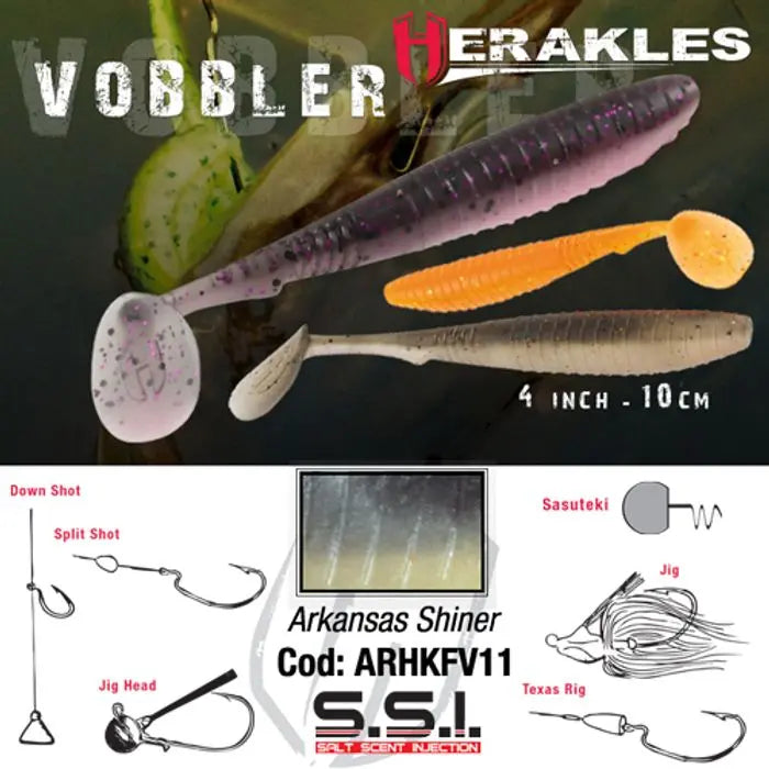 Shad Herakles Vobbler 4 10cm Arkasas Shiner