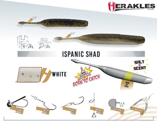 Shad Herakles Ispanic 4.5 11.4cm White