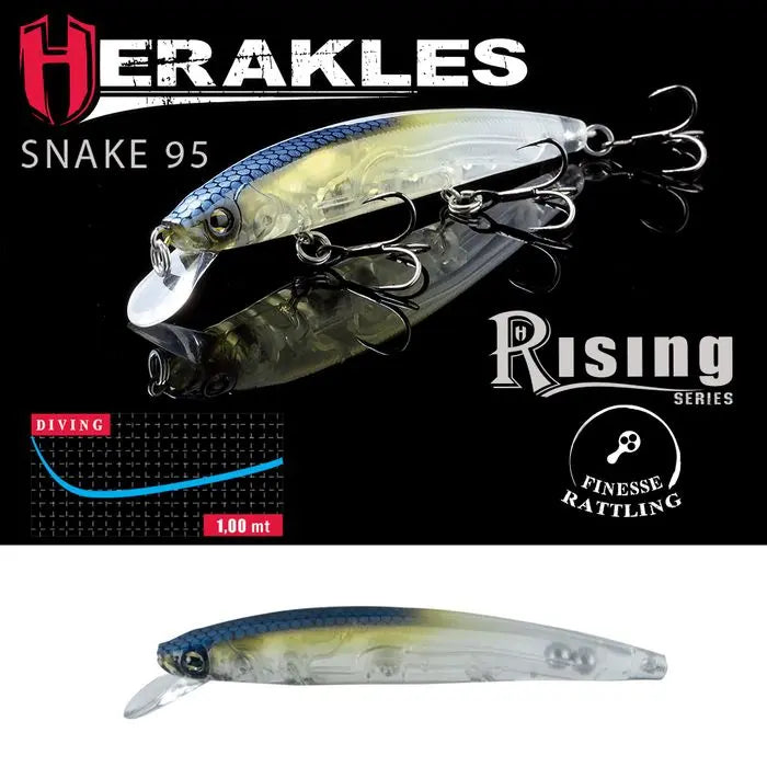 Vobler Herakles Snake 95f 9.5cm 8.8gr Alburno Ghost