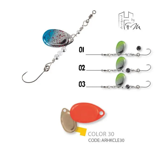 Rotativa Herakles Clever Spin 1.5gr Culoare 30 Orange/gold