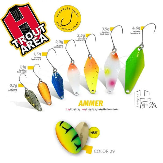 Oscilanta Herakles Ammer 2.5gr Culoare 29 Matt Firetiger/gold