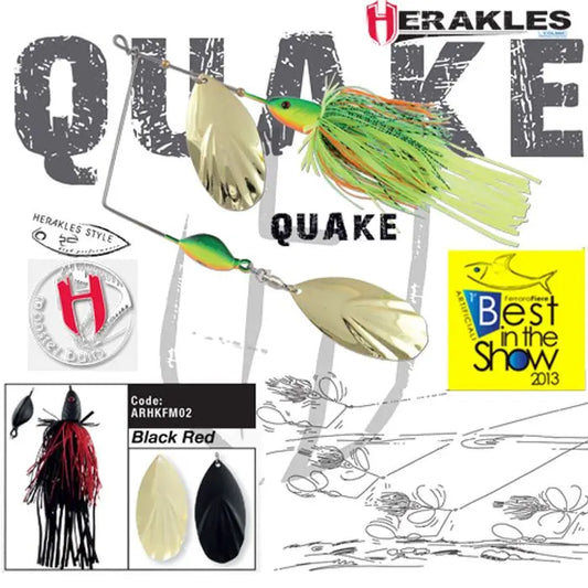 Spinnerbait Herakles Quake 1 1/2oz 42gr Black/red