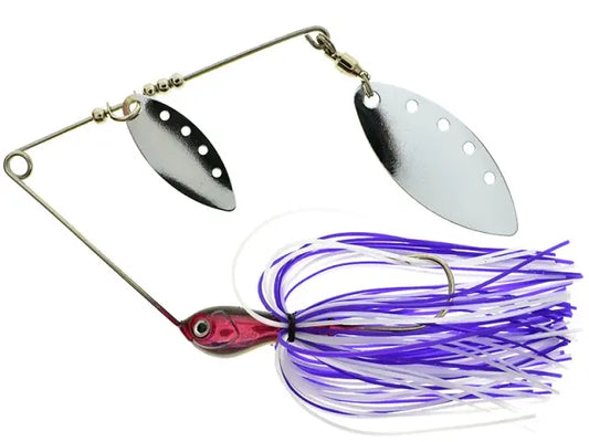 RTB Dual Blade Spinnerbait 16g Purple Black Silver Glitter Purple Black Silver Glitter