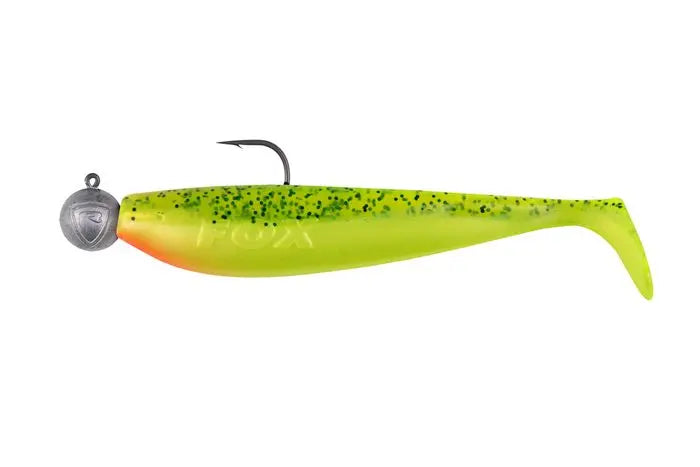 Fox Rage Bulk Loaded Zander Pro Shad 12cm UV Lemon Tiger 4/0 50g 30pcs